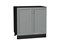 Кухонный гарнитур модульный Сканди-03 В*Ш*Г 2340*2600*600, фасад МДФ  Grey Softwood, корпус  Graphite, столешница  Мрамор черный ms2510VVT_24165