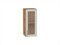 Шкаф верхний с 1-ой остекленной дверцей Сканди Дуб Вотан, Cappuccino Softwood, 720, 300 В*Ш*Г 716*300*320, фасад МДФ/Стекло  Cappuccino Softwood, корпус  Дуб Вотан ms2510VVT_62875