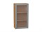 Шкаф верхний с 1-ой остекленной дверцей Сканди Дуб Вотан, Grey Softwood, 920, 500 В*Ш*Г 920*500*320, фасад МДФ/Стекло  Grey Softwood, корпус  Дуб Вотан ms2510VVT_62928
