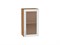 Шкаф верхний с 1-ой остекленной дверцей Сканди Дуб Вотан, White Softwood, 720, 400 В*Ш*Г 716*400*320, фасад МДФ/Стекло  White Softwood, корпус  Дуб Вотан ms2510VVT_62914