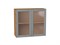 Шкаф верхний с 2-мя остекленными дверцами Сканди Дуб Вотан, Grey Softwood, 720, 800 В*Ш*Г 716*800*320, фасад МДФ/Стекло  Grey Softwood, корпус  Дуб Вотан ms2510VVT_62960
