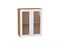 Шкаф верхний с 2-мя остекленными дверцами Сканди Дуб Вотан, White Softwood, 720, 600 В*Ш*Г 716*600*320, фасад МДФ/Стекло  White Softwood, корпус  Дуб Вотан ms2510VVT_62938
