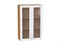 Шкаф верхний с 2-мя остекленными дверцами Сканди Дуб Вотан, White Softwood, 920, 600 В*Ш*Г 920*600*320, фасад МДФ/Стекло  White Softwood, корпус  Дуб Вотан ms2510VVT_62955