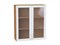 Шкаф верхний с 2-мя остекленными дверцами Сканди Дуб Вотан, White Softwood, 920, 800 В*Ш*Г 920*800*320, фасад МДФ/Стекло  White Softwood, корпус  Дуб Вотан ms2510VVT_62956