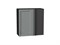 Шкаф верхний прямой угловой Сканди Graphite, Grey Softwood, 690 В*Ш*Г 716*690*345, фасад МДФ  Grey Softwood, корпус  Graphite ms2510VVT_48802