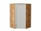 Шкаф верхний угловой Сканди Дуб Вотан, Cappuccino Softwood, 920 В*Ш*Г 920*600*600, фасад МДФ  Cappuccino Softwood, корпус  Дуб Вотан ms2510VVT_62977