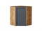 Шкаф верхний угловой Сканди Дуб Вотан, Graphite Softwood, 720 В*Ш*Г 716*600*600, фасад МДФ  Graphite Softwood, корпус  Дуб Вотан ms2510VVT_62980