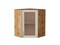 Шкаф верхний угловой остекленный Сканди Дуб Вотан, Cappuccino Softwood, 720 В*Ш*Г 716*600*600, фасад МДФ/Стекло  Cappuccino Softwood, корпус  Дуб Вотан ms2510VVT_62968