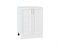 Шкаф нижний с 2-мя дверцами Сканди Белый, White Softwood, 600 В*Ш*Г 816*600*480, фасад МДФ  White Softwood, корпус  Белый ms2510VVT_56274