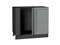Шкаф нижний угловой Сканди Graphite, Grey Softwood В*Ш*Г 816*890*480, фасад МДФ  Grey Softwood, корпус  Graphite ms2510VVT_42037