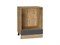 Шкаф нижний под духовку Сканди Дуб Вотан, Graphite Softwood, 600 В*Ш*Г 816*600*476, фасад МДФ  Graphite Softwood, корпус  Дуб Вотан ms2510VVT_62993