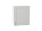 Шкаф верхний с 1-ой дверцей Лофт Белый, Grey Silk, 720, 600 В*Ш*Г 716*600*320, фасад МДФ  Grey Silk, корпус  Белый ms2510VVT_69577