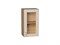 Шкаф верхний с 1-ой остекленной дверцей Лофт Дуб Вотан, Cream Silk, 720, 400 В*Ш*Г 716*400*320, фасад МДФ/Стекло  Cream Silk, корпус  Дуб Вотан ms2510VVT_71493