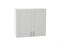 Шкаф верхний с 2-мя дверцами Лофт Белый, Grey Silk, 720, 800 В*Ш*Г 716*800*320, фасад МДФ  Grey Silk, корпус  Белый ms2510VVT_69627