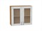 Шкаф верхний с 2-мя остекленными дверцами Лофт Дуб Вотан, Nordic Oak, 720, 800 В*Ш*Г 716*800*320, фасад МДФ/Стекло  Nordic Oak, корпус  Дуб Вотан ms2510VVT_63243