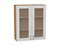 Шкаф верхний с 2-мя остекленными дверцами Лофт Дуб Вотан, Nordic Oak, 920, 800 В*Ш*Г 920*800*320, фасад МДФ/Стекло  Nordic Oak, корпус  Дуб Вотан ms2510VVT_63245