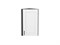 Шкаф верхний торцевой Лофт Graphite, Super White, 720 В*Ш*Г 716*300*306, фасад МДФ  Super White, корпус  Graphite ms2510VVT_55260