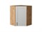 Шкаф верхний угловой Лофт Дуб Вотан, Grey Silk, 720 В*Ш*Г 716*600*600, фасад МДФ  Grey Silk, корпус  Дуб Вотан ms2510VVT_69658