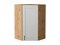 Шкаф верхний угловой Лофт Дуб Вотан, Grey Silk, 920 В*Ш*Г 920*600*600, фасад МДФ  Grey Silk, корпус  Дуб Вотан ms2510VVT_69659