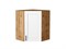 Шкаф верхний угловой Лофт Дуб Вотан, Super White, 720 В*Ш*Г 716*600*600, фасад МДФ  Super White, корпус  Дуб Вотан ms2510VVT_63308