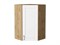 Шкаф верхний угловой Лофт Дуб Вотан, White Silk, 920 В*Ш*Г 920*600*600, фасад МДФ  White Silk, корпус  Дуб Вотан ms2510VVT_63307