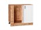 Шкаф нижний угловой Лофт Дуб Вотан, Super White В*Ш*Г 816*890*480, фасад МДФ  Super White, корпус  Дуб Вотан ms2510VVT_63407