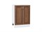 Кухонный гарнитур модульный Шале-01 В*Ш*Г 2140*2200*600, фасад МДФ  Brown Dreamline, корпус  Белый, столешница  Мрамор черный ms2510VVT_54044