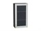 Шкаф верхний с 1-ой остекленной дверцей Шале Graphite, White Dreamline, 920, 500 В*Ш*Г 920*500*320, фасад МДФ/Стекло  White Dreamline, корпус  Graphite ms2510VVT_53798