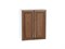 Шкаф верхний с 2-мя дверцами Шале Белый, Brown Dreamline, 720, 600 В*Ш*Г 716*600*320, фасад МДФ  Brown Dreamline, корпус  Белый ms2510VVT_53819