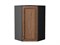 Шкаф верхний угловой Шале Graphite, Brown Dreamline, 920 В*Ш*Г 920*600*600, фасад МДФ  Brown Dreamline, корпус  Graphite ms2510VVT_53866