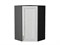 Шкаф верхний угловой Шале Graphite, White Dreamline, 920 В*Ш*Г 920*600*600, фасад МДФ  White Dreamline, корпус  Graphite ms2510VVT_53862