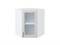 Шкаф верхний угловой остекленный Шале Белый, White Dreamline, 720 В*Ш*Г 716*600*600, фасад МДФ/Стекло  White Dreamline, корпус  Белый ms2510VVT_53851