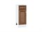 Шкаф нижний с 1-ой дверцей и ящиком Шале Белый, Brown Dreamline, 300 В*Ш*Г 816*300*480, фасад МДФ  Brown Dreamline, корпус  Белый ms2510VVT_53941