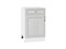 Шкаф нижний с 1-ой дверцей и ящиком Шале Белый, White Dreamline, 500 В*Ш*Г 816*500*480, фасад МДФ  White Dreamline, корпус  Белый ms2510VVT_53937