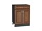Шкаф нижний с 2-мя дверцами и ящиком Шале Graphite, Brown Dreamline, 600 В*Ш*Г 816*600*480, фасад МДФ  Brown Dreamline, корпус  Graphite ms2510VVT_53974