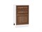 Шкаф нижний с 3-мя ящиками Шале Белый, Brown Dreamline, 500 В*Ш*Г 816*500*480, фасад МДФ  Brown Dreamline, корпус  Белый ms2510VVT_53995