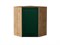 Шкаф верхний угловой Дублин Дуб Вотан, Special Green, 720 В*Ш*Г 716*600*600, фасад МДФ  Special Green, корпус  Дуб Вотан ms2510VVT_73229