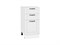 Шкаф нижний с 3-мя ящиками Дублин Белый, Special White, 400 В*Ш*Г 816*400*478, фасад МДФ  Special White, корпус  Белый ms2510VVT_73588