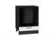 Шкаф нижний под духовку Дублин Graphite, Special White, 600 В*Ш*Г 816*600*474, фасад МДФ  Special White, корпус  Graphite ms2510VVT_73341