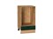 Шкаф нижний под духовку Дублин Дуб Вотан, Special Green, 450 В*Ш*Г 816*450*474, фасад МДФ  Special Green, корпус  Дуб Вотан ms2510VVT_73338