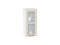 Шкаф верхний с 1-ой остекленной дверцей Ницца Белый, Дуб крем, 720, 300 В*Ш*Г 716*300*318, фасад МДФ/Стекло  Дуб крем, корпус  Белый ms2510VVT_44182