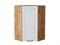 Шкаф верхний угловой Ницца Дуб Вотан, Blanco, 920 В*Ш*Г 920*600*600, фасад МДФ  Blanco, корпус  Дуб Вотан ms2510VVT_64334