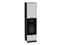 Шкаф пенал с 1-ой дверцей и ящиком под технику Глетчер Graphite, Гейнсборо Силк, 2340 В*Ш*Г 2336*600*574, фасад МДФ  Гейнсборо Силк, корпус  Graphite ms2510VVT_43736