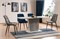 Стул кухонный Signal CHIC Velvet Bluvel 86 (темно-синий/черный) ms2601SIGHAL_CHICVCGR