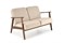Диван HALMAR MILANO 2S tap. Castel 15 бежевый/орех ms2601SIGHAL_V-PL-MILANO_2S-SOFA-BEZOWY