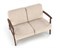Диван HALMAR MILANO 2S tap. Castel 15 бежевый/орех ms2601SIGHAL_V-PL-MILANO_2S-SOFA-BEZOWY