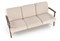 Диван HALMAR MILANO 3S tap. Castel 15 бежевый/орех ms2601SIGHAL_V-PL-MILANO_3S-SOFA-BEZOWY