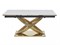 Стол обеденный Signal HERMES II 160 (эффект белого мрамора/золотой) ms2601SIGHAL_HERMESIIBZL160