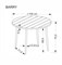 Стол обеденный Halmar BARRY 105 (орех/черный) ms2601SIGHAL_V-CH-BARRY-ST