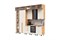 Кухня Рио NEW (дерево) 3,2/1260м (490) Компоновка №7 (Шелковый камень, Дуб Крафт (Дуб вотан)) фасад ЛДСП 16 мм / Стекло pnnon26mf_08-242683 (418244)